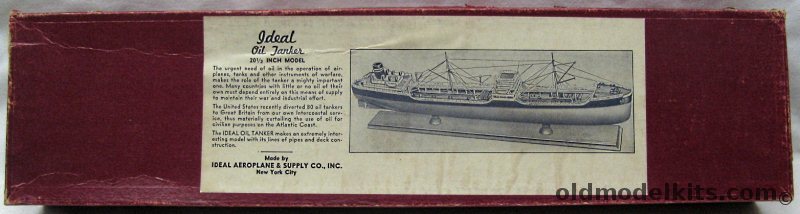 Ideal Aeroplane & Supply 1/300 Oil Tanker T-2 Type - 20.5 Inch Long Wooden Model Kit plastic model kit